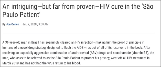 Science 重磅：世界首例药物治疗痊愈的HIV患者或将出现？