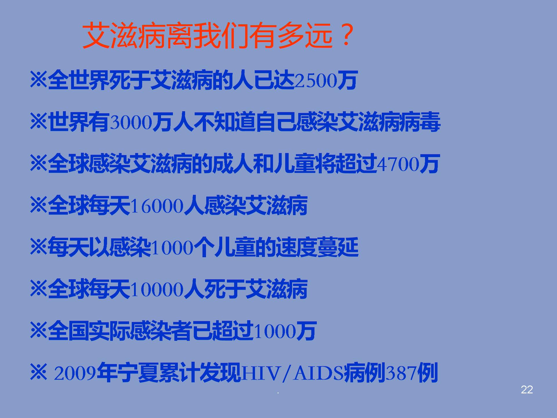 预防艾滋病专题教育PPT课件图片1